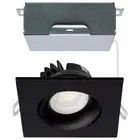 SATCO 12W LED 3.5" Downlight Gimbaled CCT Selectable Remote Driver 120V -SQ/BLK