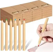 Moissan 120pcs/20 Boxes Mini Colored Pencils Bulk, 6-Color Pre-Sharpened 3.5 Inch Small Drawing Pencils in Kraft Boxes, Kids Art Supplies for Classroom, School, Party Favors