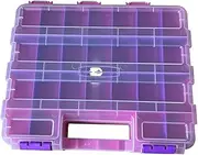 Generic Small Parts Organizer Tool Box Fly Fishing Lures Box with Detachable Compartments Container for Electronic Components Screw