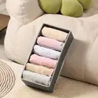 Storage Organiser Underwear Sock Tie Drawer Divider Wardrobe Tidy Pants Box L7H6