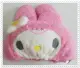 小花花日本精品♥ Hello Kitty 美樂蒂 車用面紙套/絨毛 面紙盒/衛生紙套 粉色大臉 33008509