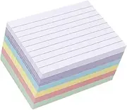Veemoon 300pcs Single-Sided Lined Index Cards Horizontal Ruled Note Cards for Studying Craft Projects and Office Use Colors Portable Flashcards for Easy Organization