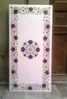 4'x2' Inlay Marble Dining Corner Table Side Mosaic Malachite Mosaic Decor Art