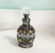 Ladies Empty Perfume Bottle Refillable Vintage Antique Black Bottle