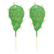 2Pcs 7"x3" Faux Cactus Artificial Succulents Plants Unpotted Cactus Decor