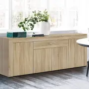 Buffet Sideboard Cabinet Storage 4 Doors Cupboard Hall Wood Hallway Table