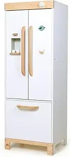 Tender Leaf Toys Refrigerator - Wood Pretend Play Fridge Freezer Set with Accessories for Children Ages 3+