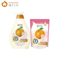 在飛比找蝦皮商城優惠-橘子工坊 嬰兒奶瓶蔬果清潔劑500ml 補充包430ml 米