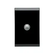 Clipsal Saturn Series Single Switch With Blue Led 20A/16Ax Espresso Black - 4061PBL-EB