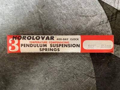 NOS Horolovar 400-Day Clock Suspension Spring .002