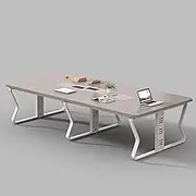 YQMHEZ Conference Table, Rectangular Seminar Table, Room Boardroom Desk, Modern Conferernce Room Table for 6-8 People, Large Computer Desk for Home Office(240cm)