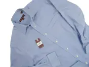 NEW $195 Hickey Freeman Dress Shirt! 15 Long (35.5) Heavier Weight Blue Twill