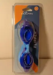 LOT OF 4 Dolfin Size Youth Design FLIPPER Blue Light Blue New Swimming Goggles
