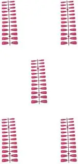 Generic 5 Set of French Tip Press on Nails Extra Long Gloss Full Cover Flat head Art Decals DIY Supplies Decorations for Women Girls Type 10, Type 10 5Set
