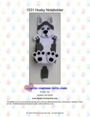 Husky Dog Note Holder- Plastic Canvas Pattern or Kit