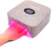 48W Wireless UV Led Nail Lamp, Cordless Nail Gel Dryer Rechargeable Acrylic Nail