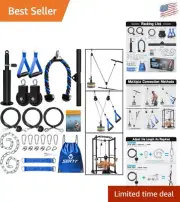 Upgraded Fitness Pulley System for Lat Pull Down, Biceps, Triceps Workouts