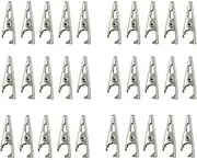 QMseller 27mm/1.06" Alligator Clips Test Crocodile Clamps Silver Tone - (30 Pcs)