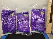 Buffalo Snow Set of 3 Iridescent Snow Flakes 6oz U01P