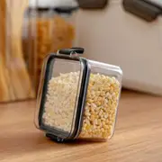 6x Clip Storage Box 460ML Small Airtight Food Container Kitchen Organiser Jar