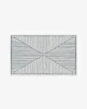 90' x 150' | Machine Washable Runner Rug | Kid & Pet Friendly | Indoor Rug | Inkdrop Slate Blue Rug by Jonathan Adler | Ruggable