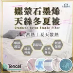 【樂活LOHAS】【品質保證】嫘縈石墨烯天絲冬夏被~獨特嫘縈纖維棉涼被 冬天蓄熱 夏天散熱 親膚、柔軟、舒適