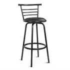 2x Bar Stools Swivel Leather Padded Metal Artiss
