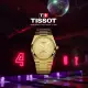 【TISSOT 天梭 官方授權】PRX系列 70年代復刻機械錶 母親節 禮物(T1374073302100/金色)