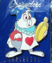 Disney WDI Characters in Sorcerer Hat Alice Wonderland White Rabbit LE 200 Pin
