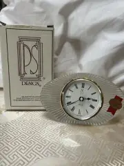 Paul Sebastian PS Quartz Fine Bavarian Crystal Desk Clock Made in West Germany.