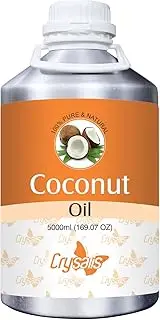 CRYSALIS Coconut (Cocos Nucifera) Oil|100% Pure & Natural Undiluted Carrier Oil Organic Standard for Skin & Haircare|Nourishes & Softens Skin, Prevents Dry Hair - (5L (Pack of 1))