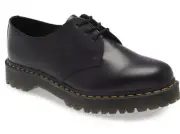 DR. MARTENS 1461 QUAD PLATFORM DERBY WOMEN'S SHOES BLACK SIZE 11