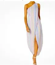 NWT BCBGMAXAZRIA Dries Maxi Dress One Shoulder Size 2 Built In Bra & Slip New