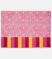 [Lisa Corti] Lisa Corti Camelia Magenta cotton table runner One Size pink