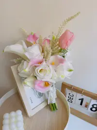 在飛比找松果購物優惠-婚禮拍照必備韓式唯美仿真花束 伴娘手拿假花領證寫真道具花 (