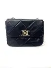 Badgley Mischka Black/Gold Turn-lock Quilted NEW Designer Satchel