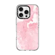 iPhone 16 Pro Clear Case MagSafe Compatible Baby Pink Marble