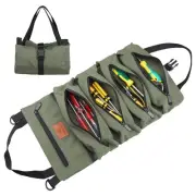 Tool Roll Up Pouch - 16oz Canvas Multi-Purpose Wrench Roll Up Bag, Organizer ...