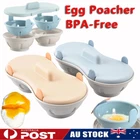 Microwave Egg Poacher Cooker Poached Egg Maker Steamer Dishwasher Safe BPA-Free