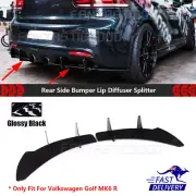 For Volkswagen VW Golf 6 VI MK6 R 2009-12 Rear Bumper Lip Diffuser Side Splitter