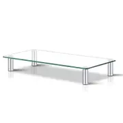 Monitor Riser Computer TV Stand Laptop Desktop Glass LED Display Shelf