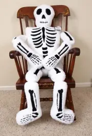 Storehouse Oversized Plush 5’ Posable Skeleton Body Pillow Halloween Décor TikTo