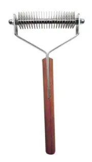 Double Wide Dematting Undercoat Grooming Rake Stripper Tool for Dogs and Cats...