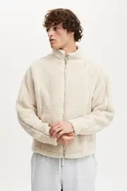 [Cotton On Men] Cotton On Men - Teddy Zip Through Jacket - Stone clay M STONE CLAY