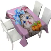 Cute Cat Drawings for Kids the Rabbit Kitten Tablecloth