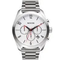 在飛比找PChome24h購物優惠-NIXON BULLET CHRONO先鋒計時網紋腕錶-白X