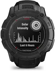 Garmin Instinct 2X Solar Tactical Edition, Large Rugged GPS Smartwatch, Built-in Sports Apps and Health Monitoring, Solar Charging, Dedicated Tactical Features and Ultratough Design Features, Black