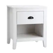 Oikiture Bedside Table Side End Tables Nightstand Storage Cabinet Vintage