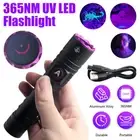 USB Charging UV Light Blacklight 365nm LED Flashlight Pet Urine Scorpion Detect