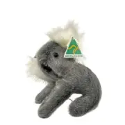 Australian Made Leaning Koala Plush Toy Small Grey | Koala Toy